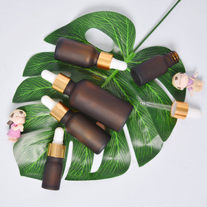 5ml 10ml 15ml 20ml 30ml 50ml <span class=keywords><strong>100ml</strong></span> Huyết thanh hổ phách mờ mỹ phẩm chai dầu thủy tinh Chai nhỏ giọt chai cồn chai với ống nhỏ giọt - Product Image 4