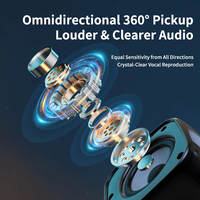 Machine de karaoké portable avec 2 microphones sans fil pour système de sonorisation, changeur de voix et lumières LED pour fêtes à domicile