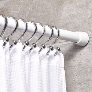 Vente directe d'usine <span class=keywords><strong>tringle</strong></span> à rideau de douche blanche attachée <span class=keywords><strong>au</strong></span> <span class=keywords><strong>mur</strong></span> <span class=keywords><strong>tringle</strong></span> à rideau de douche automatique - Product Image 2