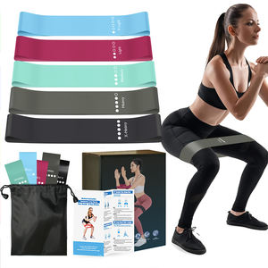 Set di 5 Fasce Elastiche in Latex Colorate per Allenamento Glutei e Gambe, Stretching, Potenziamento, Yoga, Fitness, Resistenza Personalizzata - Product Image 1