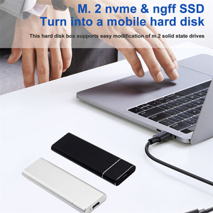 Vỏ ổ cứng SSD ngoài USB 3.1 Type C, hỗ trợ giao thức kép M.<span class=keywords><strong>2</strong></span> NVME NGFF và M.<span class=keywords><strong>2</strong></span> <span class=keywords><strong>SATA</strong></span>, chất liệu nhôm - Product Image 3