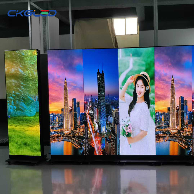 High Brightness 640x1920mm P2.5 LED Display Poster Board Screen with SDK Foldable Movable Advertising for Elevator Use