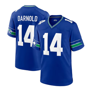 Heren 14 Sam Darnold 11 Jaxon Smith-Njigba 9 Walker III 10 Cooper Kupp Groothandel Goedkoop Topkwaliteit Gestikte American Football Jersey - Product Image 5