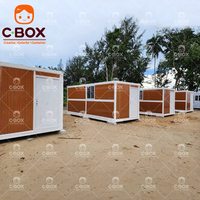 Cbox Maison mobile pliable préfabriquée écologique Camp de voyage Couleur personnalisée Maison préfabriquée en conteneur pliant