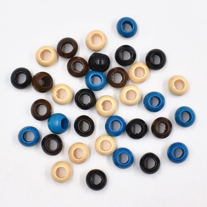 Fabrication de bijoux à bricoler soi-même 20mm grand trou couleur bois naturel rond Lotus <span class=keywords><strong>perles</strong></span> en bois accessoires de chaîne en vrac décoration - Product Image 4