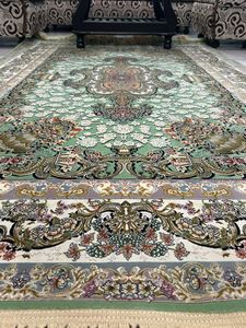 Alfombra de Seda Moderna Hecha a Mano con Técnica Premium de Nudos a Mano, Alfombra Antideslizante para Sala de Estar y Dormitorio de Lujo - Product Image 1