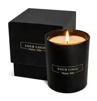 Bougies de cire de soja d'aromathérapie de maison de luxe 8 pièces ensemble cadeau de bougie d'arôme durable bocaux inclus