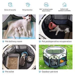 No es fácil de rascar, corralito portátil para mascotas, corralito para <span class=keywords><strong>perros</strong></span>, carpas plegables para mascotas para cachorros, <span class=keywords><strong>perros</strong></span>, gatos, interiores, viajes al aire libre, uso para acampar - Product Image 6