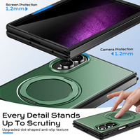 Funda Magnética Plegable de Lujo con Textura Tecnológica y Protección Antigolpes de 360 Grados para Teléfono °   Soporte de Anillo con Cobertura Total para Samsung Galaxy Z Fold 8 Wide