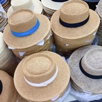 ALTA CALIDAD Nueva colección Mujeres Droppshiping Comprar Flat Brim Youth Branded Unisex Summer Trending Sombrero de paja