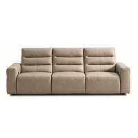 Ensemble de canapés inclinables électriques de style italien de luxe avec commande de mouvement intégrée et appuie-têtes réglables pour résidence haut de gamme