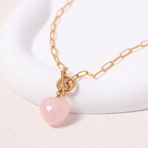 Joyería de Moda en Acero Inoxidable con Baño de Oro/Plata, Colgante de Oro de 18k, Ágata Natural, Unisex, OEM/ODM, Disponible para Entrega Inmediata - Product Image 2