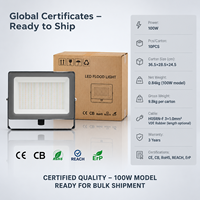 Projecteur LED 100W Extérieur IP65 Étanche 10000LM 6500K Haute Puissance Éclairage de Stade Garantie 3 Ans CE