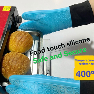 Chuyên nghiệp Chấm Silicone lò găng tay không thấm nước và chịu nhiệt găng tay nấu ăn - Product Image 3