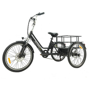 Bicicleta Eléctrica con Marco de Aluminio para Entrega de Alimentos, Triciclo Eléctrico de 7 Velocidades con Asistencia al Pedaleo y Tres Ruedas de <span class=keywords><strong>24</strong></span> Pulgadas para Entrega de Carga - Product Image 3