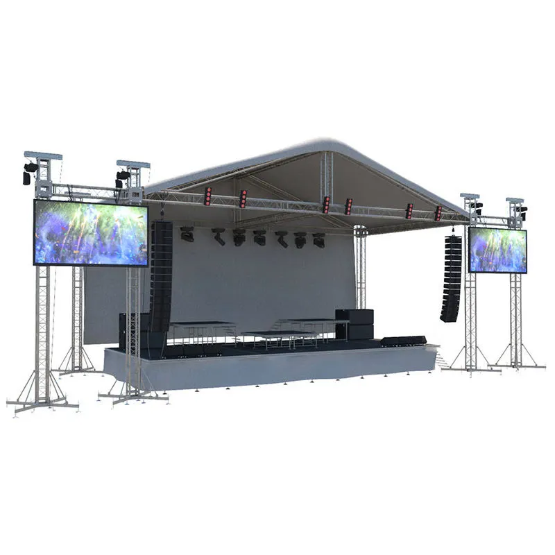 Lighting Aluminium Stage Roof Truss Display Lighting System For Sale Spigot Concert Stage With Roof Truss System For Event