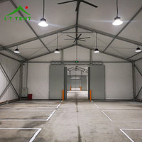 Tente d'entrepôt industriel temporaire de 30x50m, grande salle de stockage d'atelier en PVC robuste, avec cadre en aluminium préfabriqué en métal
