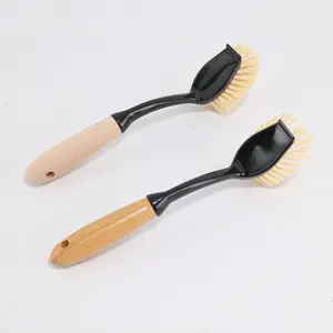 Eco-Friendly Natural Bamboo Wood Dish Kitchen Table Clothes Washing Dish Scrubber Brush