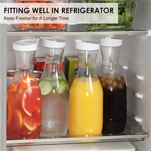 Jarra <span class=keywords><strong>de</strong></span> agua <span class=keywords><strong>de</strong></span> 50oz con tapa abatible, jarra <span class=keywords><strong>de</strong></span> plástico para jugo, jarra decantadora, sirve nevera, té helado para mesas, jarra <span class=keywords><strong>de</strong></span> plástico - Product Image 5