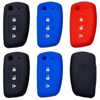 Funda de Silicona Multicolor para Llave de Nissan Sylphy, Qashqai, Tiida, Bluebird, Protector de Llave Remota de 3 Botones