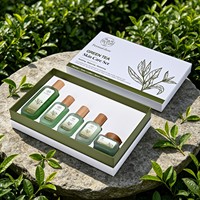 Ensemble de soins de la peau au thé vert fermenté EGCG, anti-acné, anti-rougeurs, apaisant, à l'acide salicylique, resserre les pores, contrôle du sébum