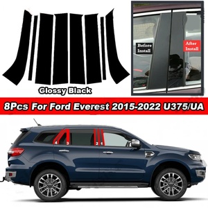 อุปกรณ์ตกแต่งภายนอกรถ <span class=keywords><strong>Ford</strong></span> <span class=keywords><strong>Everest</strong></span> evos 15-2024สติกเกอร์คอลัมน์กลาง<span class=keywords><strong>สี</strong></span>ดำสดใสกรอบประตูฝาครอบตกแต่งหน้าต่าง - Product Image 2