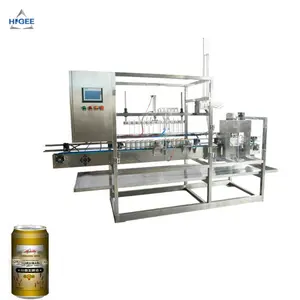 Máquina de enchimento de bebidas automática carbonada, máquina de vedação de latas de cerveja with16oz, etiqueta