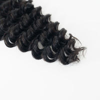 Ekstensi Rambut Manusia Rusia Model Feather Crochet Pre Looped Body Wave 12A Virgin Invisible String Miracle Knots Pre-Separated