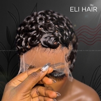 Perruques 100% Cheveux Naturels Vierges 12A avec Cuticules Alignées pour Femmes Noires, Fournitures de Cheveux Brésiliens, Perruques Courtes à Dentelle Frontale, Cheveux Indiens Brésiliens