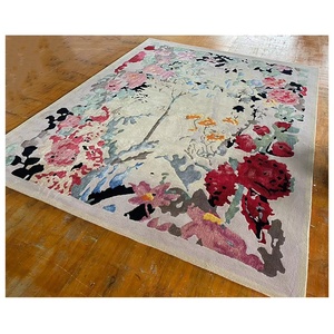 Loral-Alfombra de lana viscosa para decoración del hogar, moqueta hecha a mano para sala de estar y dormitorio - Product Image 1