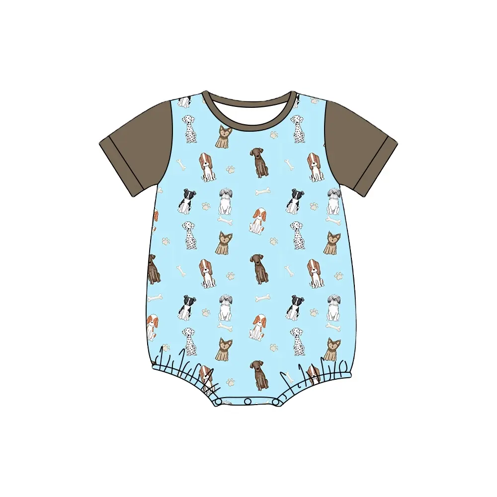 Macacão de bebê de bambu para meninos e meninas roupas de verão de manga curta para crianças roupas de bebê de bambu