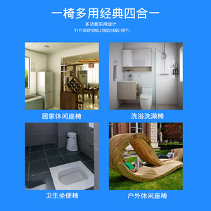 Kangweichi Manual Wheelchair Aluminum Alloy Lightweight Foldable <b>Portable</b> For Elderly With <b>Commode</b> And Shower - Product Image 5