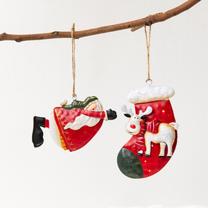 Petit pendentif <span class=keywords><strong>de</strong></span> <span class=keywords><strong>Noël</strong></span> vintage en fer forgé, style européen et américain, avec Père <span class=keywords><strong>Noël</strong></span>, bonhomme <span class=keywords><strong>de</strong></span> neige et sapin <span class=keywords><strong>de</strong></span> <span class=keywords><strong>Noël</strong></span> - Product Image 4