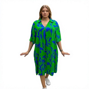 Ropa de Mujer al por Mayor, Elegante, con Estampado Abstracto, de Longitud Media, Cómoda para Uso Diario, Silueta Relajada, Colección Vacaciones - Product Image 1