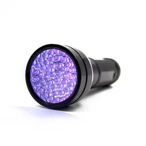 OEM ODM Customized Aluminum 51 LED Large Size UV Torch 395nm 400nm UV Light Dry Battery Mini UV Flashlight