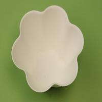Composteerbare wegwerp schaaltjes van suikerrietbagasse, bloeivormig, klein, voor ijs, fruitsalade, dessert, voorgerecht, catering