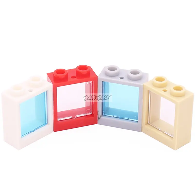 Plastic Model Kit 60601 Glass For Window 1x2x2 Flat Front Accessories Bulk Building Blocks Part Educational Toys For Children