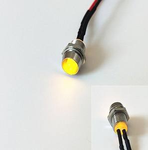 Indicateur de coque métallique à <span class=keywords><strong>Diode</strong></span> Led, lot de 2 pièces, 8mm, <span class=keywords><strong>Diode</strong></span> Led pré-<span class=keywords><strong>fil</strong></span>ées, 12V 24V 5MM, lampe de <span class=keywords><strong>pilote</strong></span> flottante, pour voiture, bateau, moto - Product Image 6