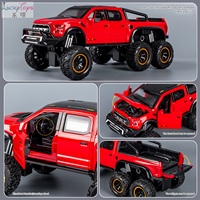 Camion monster truck jouet pour enfants, modèle grand format, avec son et lumière, portes ouvrantes, six grandes roues, véhicule tout-terrain.