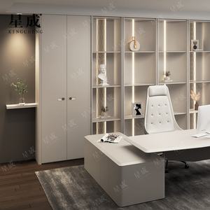 Armario <span class=keywords><strong>de</strong></span> oficina alto moderno personalizado, estantería MDF a prueba <span class=keywords><strong>de</strong></span> humedad <span class=keywords><strong>con</strong></span> panel <span class=keywords><strong>de</strong></span> <span class=keywords><strong>madera</strong></span> <span class=keywords><strong>de</strong></span> nivel E0, armario francés <span class=keywords><strong>con</strong></span> recubrimiento en polvo - Product Image 1