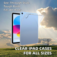 Vente en gros d'étuis transparents en TPU pour iPad Mini 8.3 Air Pro de 10e génération 9.7-13 pouces 10.2 10.5 10.9 11 12.9 13 pouces iPad