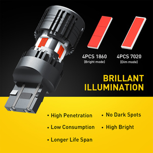 Ampoules LED AUXITO CANBUS 7440 7443 Rouges 7441 7444 W21W Anti-Hyper Flash Sans Erreur Feux Stop Feux Arrière Clignotants - Product Image 5