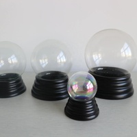 Globe de neige en verre transparent vide à faire soi-même D45 65 D80 D100 D150mm, dôme soufflé à l'eau en STOCK