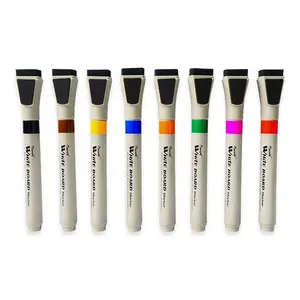 Professionele Fabrikant Magnetische Droge Wissen Whiteboard Marker Pennen Met Gum