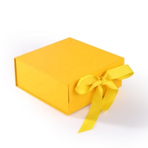 Cinta magnética en relieve UV personalizada de alta calidad, laminación mate, materiales reciclados, ventaja, cajas de papel de aluminio plegables amarillas - Product Image 6