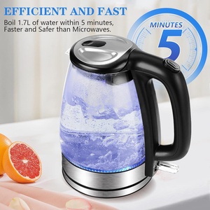 Bouteille d'eau chaude électrique sans fil en verre de haute qualité 1500W, classe énergétique A+, >2.0L, contrôle numérique de la température, automatique - Product Image 3