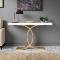 Table console en bois massif moderne et simple, étroite, avec finition métallique, pour la décoration de la maison, l'entrée de l'hôtel, le couloir, l'accès