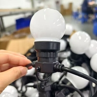 Guirlandes lumineuses de Noël, ampoules G50, guirlandes lumineuses connectables étanches pour patio, jardin, fête et décoration commerciale