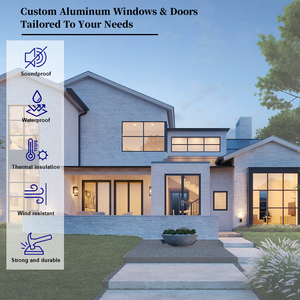 Puertas Plegables de Aluminio AMJ Estilo Americano Resistentes a Huracanes con Certificación NFRC, Puertas Exteriores Plegables Resistentes a la Intemperie <span class=keywords><strong>para</strong></span> Regiones Costeras - Product Image 4