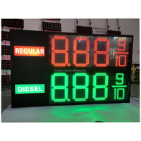 8''10''12''14''16''18''24 Inch 7 Segmen Papan Tanda Harga LED SPBU untuk Stasiun Bensin